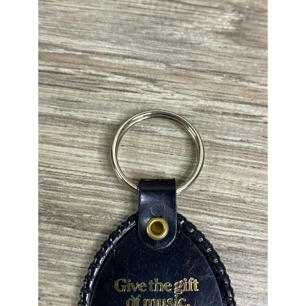 Vintage Capitol Records Keychain Miami Give The Gift Of Music‎ Black Gold Promo